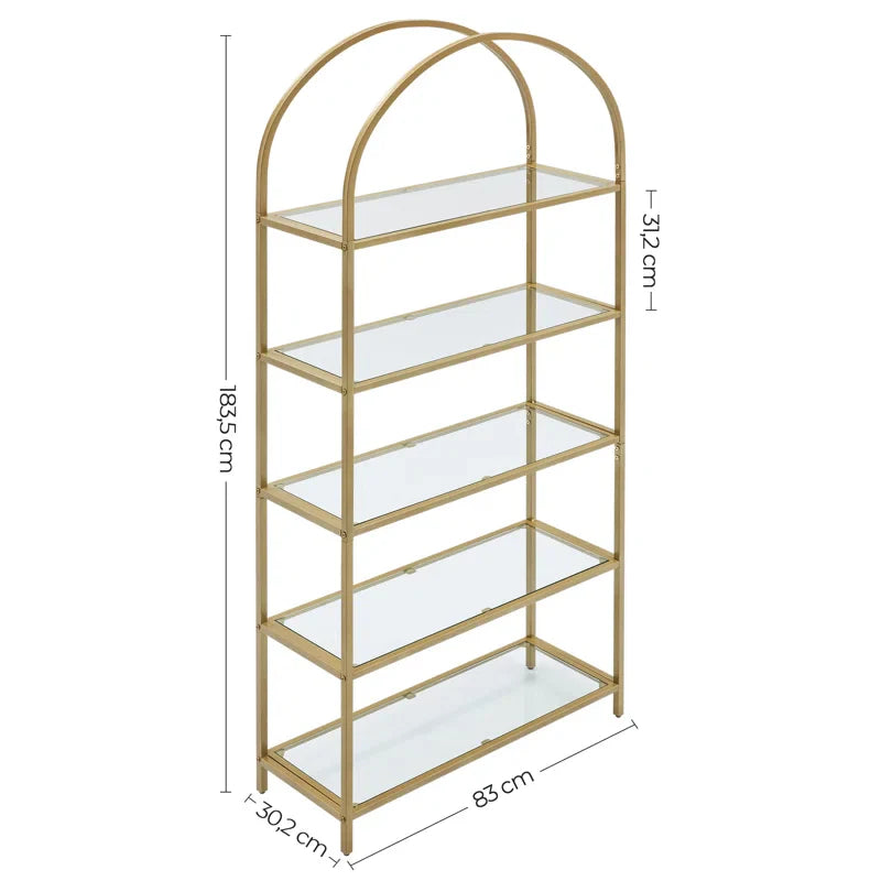 crafted metal book case